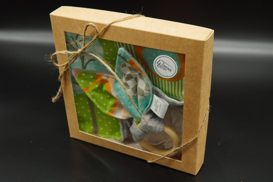 Čaukstošās austiņas un kvadrātiņa komplekts